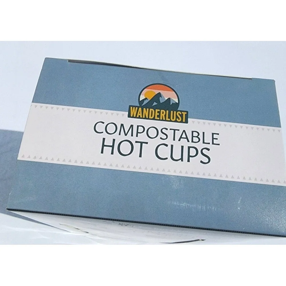Coffee Cups Eco Friendly Compostable Utilizable 12 Hot Cup & Lid Sets‎ 12 Oz